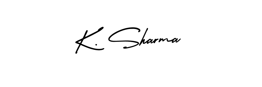 This is the best signature style for the K. Sharma name. Also you like these signature font (AmerikaSignatureDemo-Regular). Mix name signature. K. Sharma signature style 3 images and pictures png