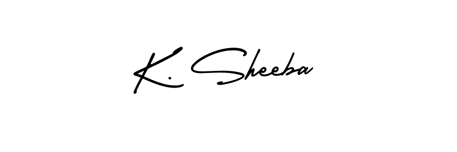 How to make K. Sheeba signature? AmerikaSignatureDemo-Regular is a professional autograph style. Create handwritten signature for K. Sheeba name. K. Sheeba signature style 3 images and pictures png