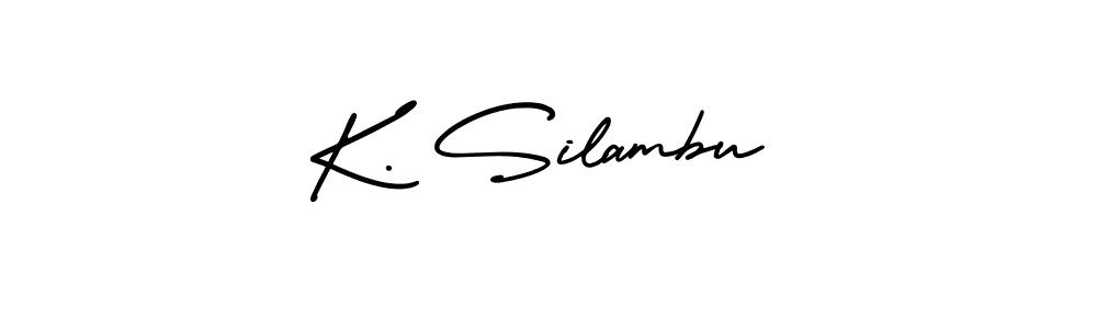 Also we have K. Silambu name is the best signature style. Create professional handwritten signature collection using AmerikaSignatureDemo-Regular autograph style. K. Silambu signature style 3 images and pictures png