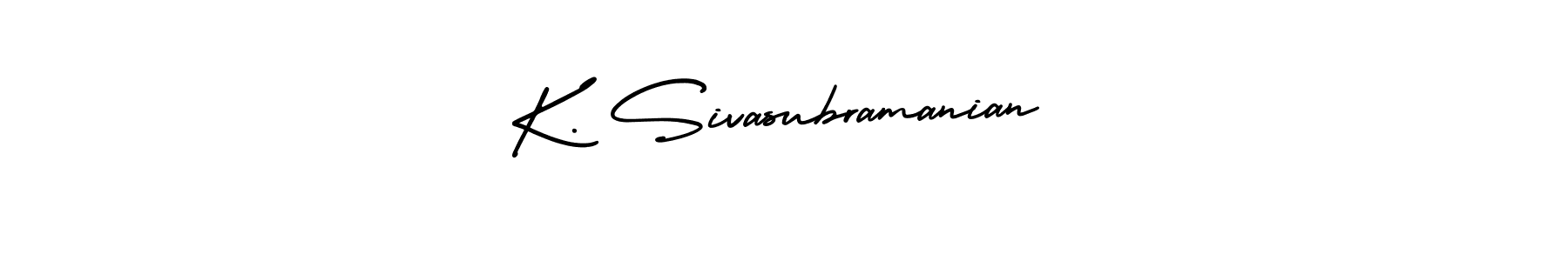 You should practise on your own different ways (AmerikaSignatureDemo-Regular) to write your name (K. Sivasubramanian) in signature. don't let someone else do it for you. K. Sivasubramanian signature style 3 images and pictures png