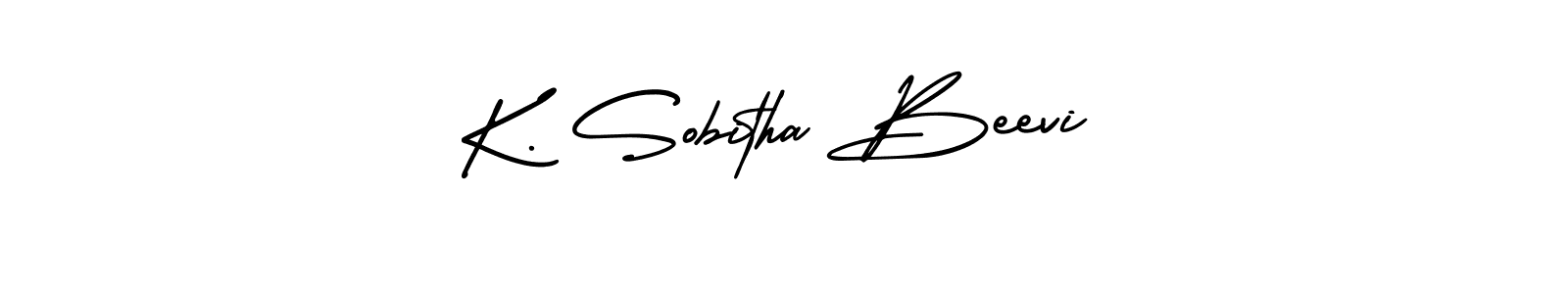 if you are searching for the best signature style for your name K. Sobitha Beevi. so please give up your signature search. here we have designed multiple signature styles  using AmerikaSignatureDemo-Regular. K. Sobitha Beevi signature style 3 images and pictures png