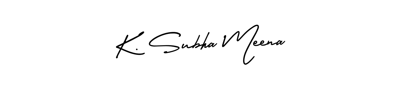 It looks lik you need a new signature style for name K. Subha Meena. Design unique handwritten (AmerikaSignatureDemo-Regular) signature with our free signature maker in just a few clicks. K. Subha Meena signature style 3 images and pictures png