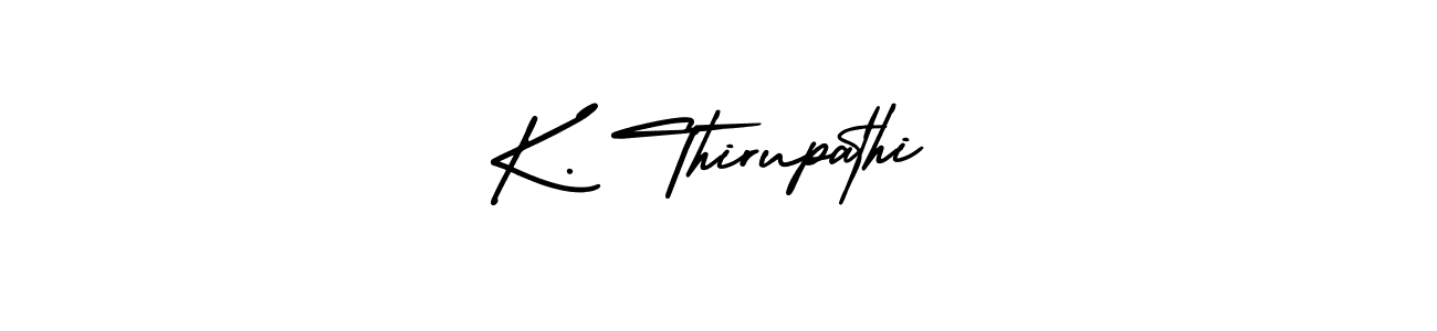 How to make K. Thirupathi name signature. Use AmerikaSignatureDemo-Regular style for creating short signs online. This is the latest handwritten sign. K. Thirupathi signature style 3 images and pictures png