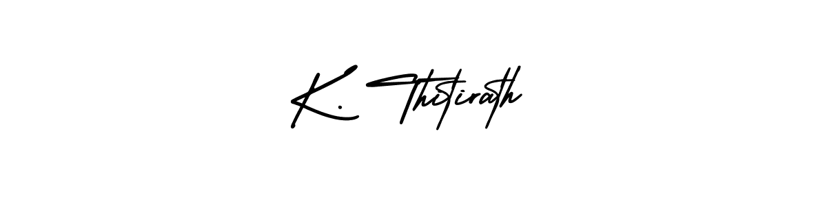 Create a beautiful signature design for name K. Thitirath. With this signature (AmerikaSignatureDemo-Regular) fonts, you can make a handwritten signature for free. K. Thitirath signature style 3 images and pictures png