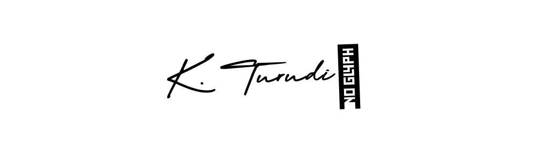 The best way (AmerikaSignatureDemo-Regular) to make a short signature is to pick only two or three words in your name. The name K. Turudić include a total of six letters. For converting this name. K. Turudić signature style 3 images and pictures png