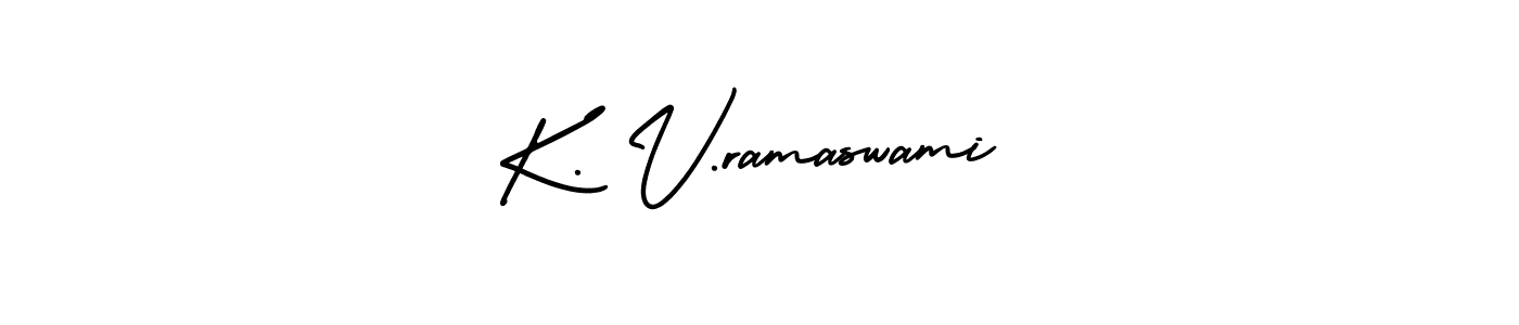 Use a signature maker to create a handwritten signature online. With this signature software, you can design (AmerikaSignatureDemo-Regular) your own signature for name K. V.ramaswami. K. V.ramaswami signature style 3 images and pictures png