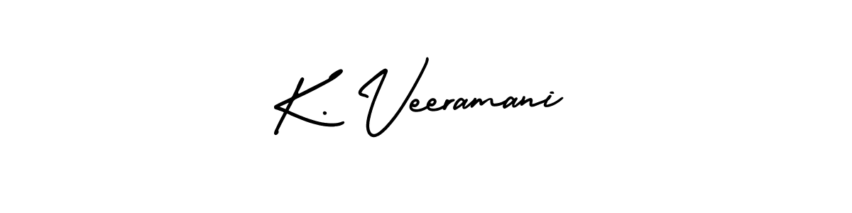 Also we have K. Veeramani name is the best signature style. Create professional handwritten signature collection using AmerikaSignatureDemo-Regular autograph style. K. Veeramani signature style 3 images and pictures png