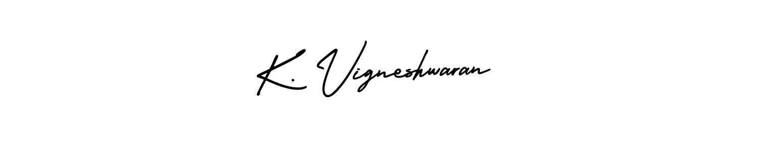 Make a beautiful signature design for name K. Vigneshwaran. With this signature (AmerikaSignatureDemo-Regular) style, you can create a handwritten signature for free. K. Vigneshwaran signature style 3 images and pictures png