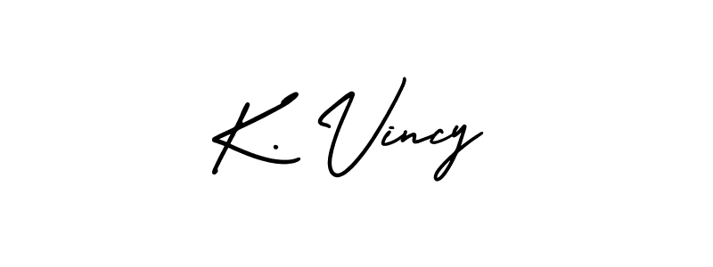 It looks lik you need a new signature style for name K. Vincy. Design unique handwritten (AmerikaSignatureDemo-Regular) signature with our free signature maker in just a few clicks. K. Vincy signature style 3 images and pictures png