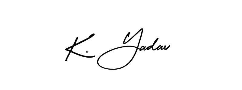 Use a signature maker to create a handwritten signature online. With this signature software, you can design (AmerikaSignatureDemo-Regular) your own signature for name K. Yadav. K. Yadav signature style 3 images and pictures png