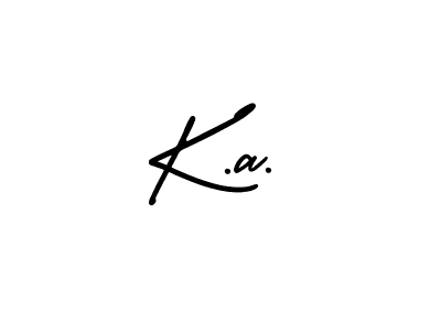 How to make K.a. name signature. Use AmerikaSignatureDemo-Regular style for creating short signs online. This is the latest handwritten sign. K.a. signature style 3 images and pictures png