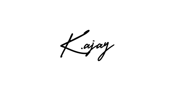 How to make K.ajay name signature. Use AmerikaSignatureDemo-Regular style for creating short signs online. This is the latest handwritten sign. K.ajay signature style 3 images and pictures png