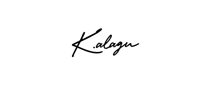 You should practise on your own different ways (AmerikaSignatureDemo-Regular) to write your name (K.alagu) in signature. don't let someone else do it for you. K.alagu signature style 3 images and pictures png