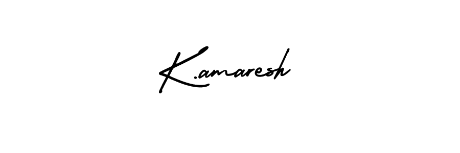 Use a signature maker to create a handwritten signature online. With this signature software, you can design (AmerikaSignatureDemo-Regular) your own signature for name K.amaresh. K.amaresh signature style 3 images and pictures png