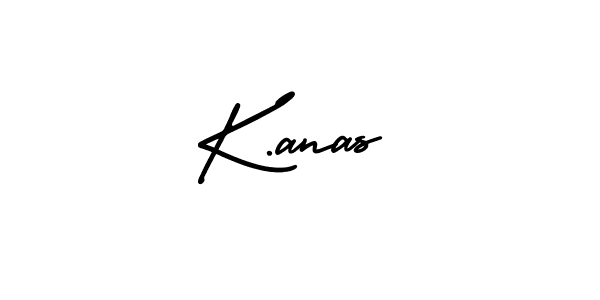 How to make K.anas name signature. Use AmerikaSignatureDemo-Regular style for creating short signs online. This is the latest handwritten sign. K.anas signature style 3 images and pictures png