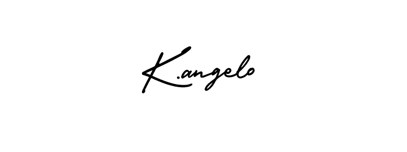 The best way (AmerikaSignatureDemo-Regular) to make a short signature is to pick only two or three words in your name. The name K.angelo include a total of six letters. For converting this name. K.angelo signature style 3 images and pictures png