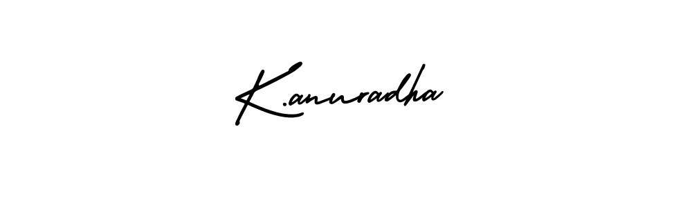 Create a beautiful signature design for name K.anuradha. With this signature (AmerikaSignatureDemo-Regular) fonts, you can make a handwritten signature for free. K.anuradha signature style 3 images and pictures png