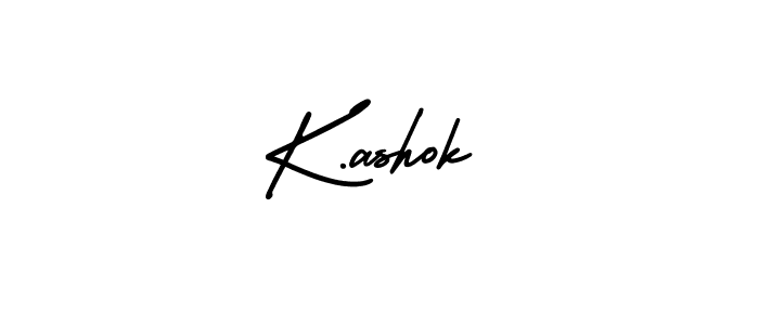 How to make K.ashok name signature. Use AmerikaSignatureDemo-Regular style for creating short signs online. This is the latest handwritten sign. K.ashok signature style 3 images and pictures png