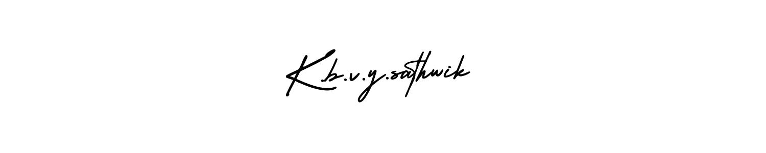 Also You can easily find your signature by using the search form. We will create K.b.v.y.sathwik name handwritten signature images for you free of cost using AmerikaSignatureDemo-Regular sign style. K.b.v.y.sathwik signature style 3 images and pictures png