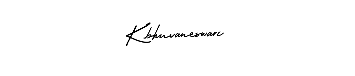 The best way (AmerikaSignatureDemo-Regular) to make a short signature is to pick only two or three words in your name. The name K.bhuvaneswari include a total of six letters. For converting this name. K.bhuvaneswari signature style 3 images and pictures png