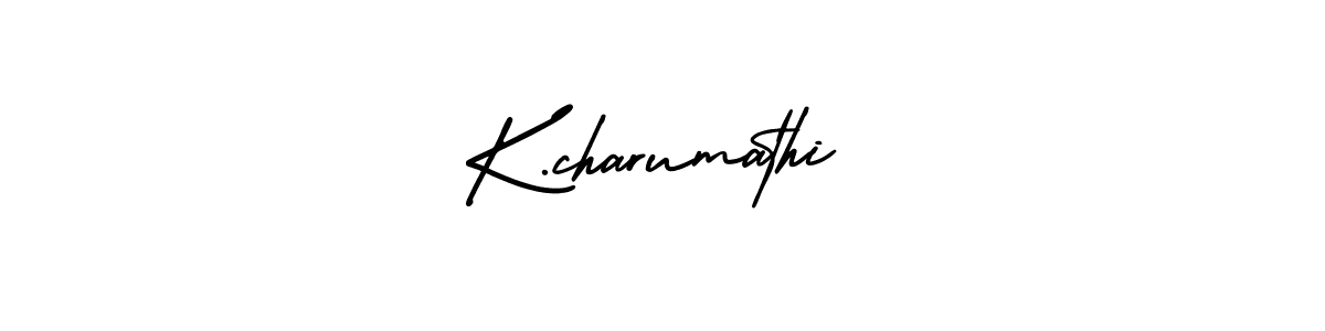 The best way (AmerikaSignatureDemo-Regular) to make a short signature is to pick only two or three words in your name. The name K.charumathi include a total of six letters. For converting this name. K.charumathi signature style 3 images and pictures png