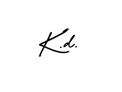 Create a beautiful signature design for name K.d.. With this signature (AmerikaSignatureDemo-Regular) fonts, you can make a handwritten signature for free. K.d. signature style 3 images and pictures png