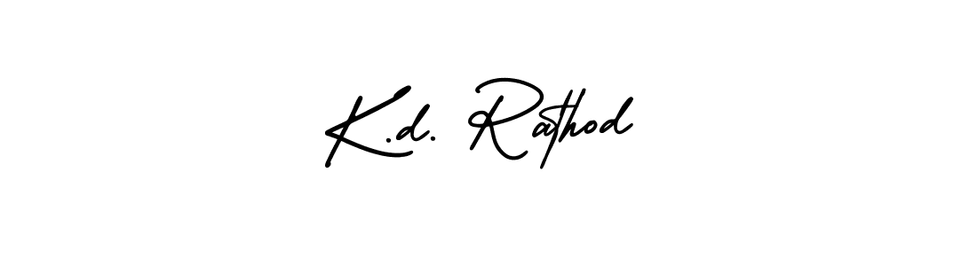 Use a signature maker to create a handwritten signature online. With this signature software, you can design (AmerikaSignatureDemo-Regular) your own signature for name K.d. Rathod. K.d. Rathod signature style 3 images and pictures png