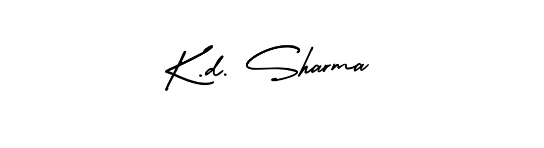 Use a signature maker to create a handwritten signature online. With this signature software, you can design (AmerikaSignatureDemo-Regular) your own signature for name K.d. Sharma. K.d. Sharma signature style 3 images and pictures png