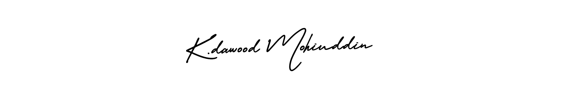 How to make K.dawood Mohiuddin name signature. Use AmerikaSignatureDemo-Regular style for creating short signs online. This is the latest handwritten sign. K.dawood Mohiuddin signature style 3 images and pictures png