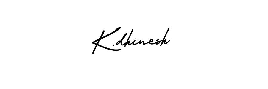 Make a beautiful signature design for name K.dhinesh. With this signature (AmerikaSignatureDemo-Regular) style, you can create a handwritten signature for free. K.dhinesh signature style 3 images and pictures png