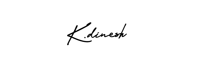 This is the best signature style for the K.dinesh name. Also you like these signature font (AmerikaSignatureDemo-Regular). Mix name signature. K.dinesh signature style 3 images and pictures png