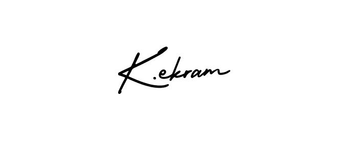 This is the best signature style for the K.ekram name. Also you like these signature font (AmerikaSignatureDemo-Regular). Mix name signature. K.ekram signature style 3 images and pictures png