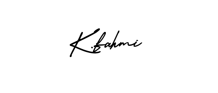 if you are searching for the best signature style for your name K.fahmi. so please give up your signature search. here we have designed multiple signature styles  using AmerikaSignatureDemo-Regular. K.fahmi signature style 3 images and pictures png