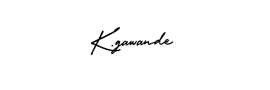 How to make K.gawande signature? AmerikaSignatureDemo-Regular is a professional autograph style. Create handwritten signature for K.gawande name. K.gawande signature style 3 images and pictures png