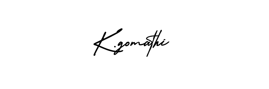 How to Draw K.gomathi signature style? AmerikaSignatureDemo-Regular is a latest design signature styles for name K.gomathi. K.gomathi signature style 3 images and pictures png