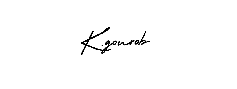 Create a beautiful signature design for name K.gourob. With this signature (AmerikaSignatureDemo-Regular) fonts, you can make a handwritten signature for free. K.gourob signature style 3 images and pictures png