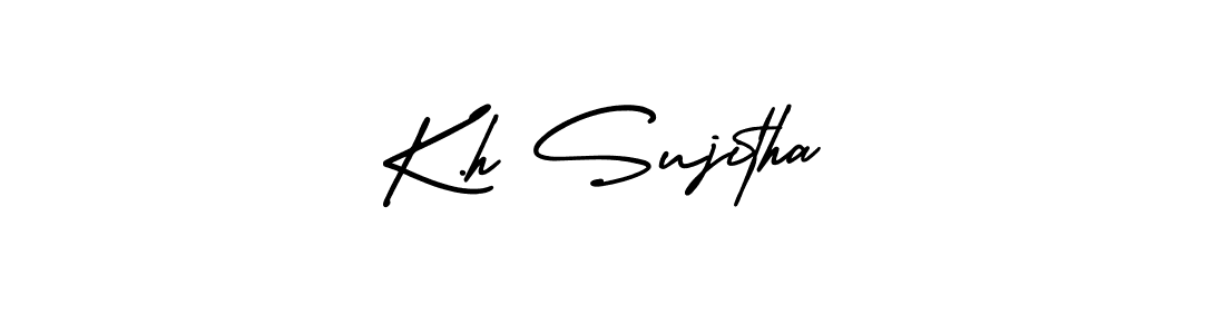 Also You can easily find your signature by using the search form. We will create K.h Sujitha name handwritten signature images for you free of cost using AmerikaSignatureDemo-Regular sign style. K.h Sujitha signature style 3 images and pictures png