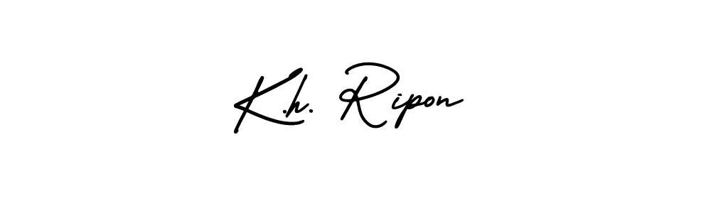 Make a beautiful signature design for name K.h. Ripon. Use this online signature maker to create a handwritten signature for free. K.h. Ripon signature style 3 images and pictures png