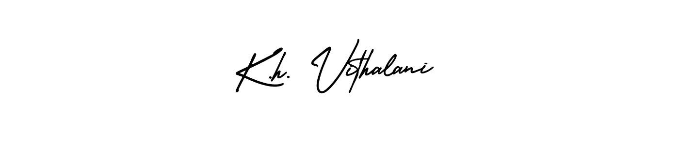 Design your own signature with our free online signature maker. With this signature software, you can create a handwritten (AmerikaSignatureDemo-Regular) signature for name K.h. Vithalani. K.h. Vithalani signature style 3 images and pictures png