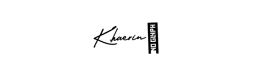 Use a signature maker to create a handwritten signature online. With this signature software, you can design (AmerikaSignatureDemo-Regular) your own signature for name K.haerin♡. K.haerin♡ signature style 3 images and pictures png