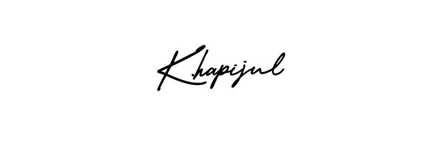 It looks lik you need a new signature style for name K.hapijul. Design unique handwritten (AmerikaSignatureDemo-Regular) signature with our free signature maker in just a few clicks. K.hapijul signature style 3 images and pictures png
