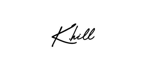 How to make K.hill signature? AmerikaSignatureDemo-Regular is a professional autograph style. Create handwritten signature for K.hill name. K.hill signature style 3 images and pictures png
