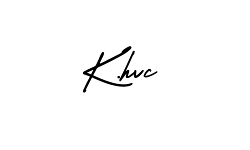 K.hvc stylish signature style. Best Handwritten Sign (AmerikaSignatureDemo-Regular) for my name. Handwritten Signature Collection Ideas for my name K.hvc. K.hvc signature style 3 images and pictures png