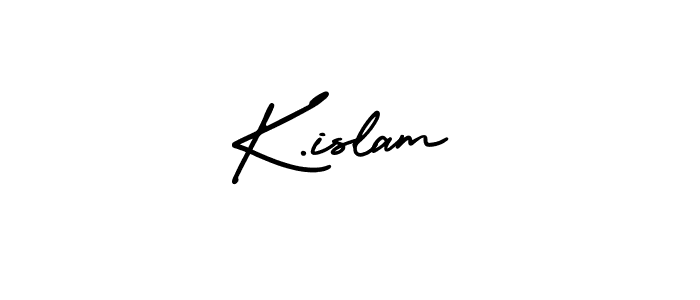 How to Draw K.islam signature style? AmerikaSignatureDemo-Regular is a latest design signature styles for name K.islam. K.islam signature style 3 images and pictures png