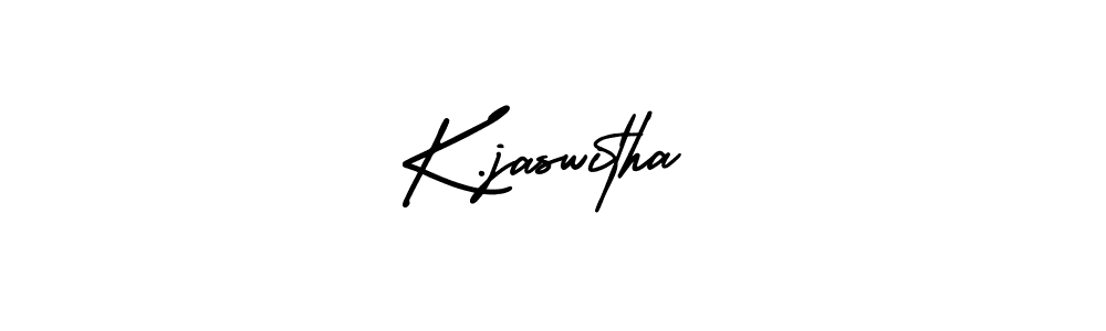 The best way (AmerikaSignatureDemo-Regular) to make a short signature is to pick only two or three words in your name. The name K.jaswitha include a total of six letters. For converting this name. K.jaswitha signature style 3 images and pictures png