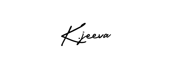 Use a signature maker to create a handwritten signature online. With this signature software, you can design (AmerikaSignatureDemo-Regular) your own signature for name K.jeeva. K.jeeva signature style 3 images and pictures png