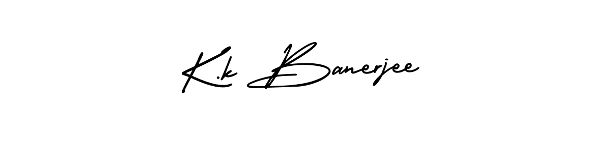 How to make K.k Banerjee signature? AmerikaSignatureDemo-Regular is a professional autograph style. Create handwritten signature for K.k Banerjee name. K.k Banerjee signature style 3 images and pictures png