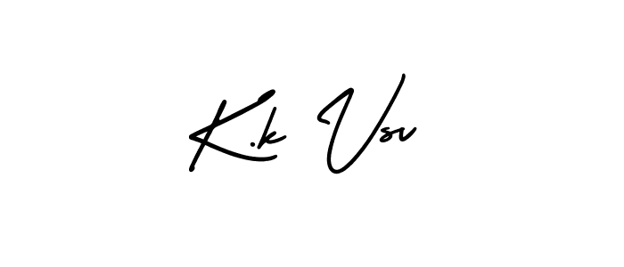 AmerikaSignatureDemo-Regular is a professional signature style that is perfect for those who want to add a touch of class to their signature. It is also a great choice for those who want to make their signature more unique. Get K.k Vsv name to fancy signature for free. K.k Vsv signature style 3 images and pictures png