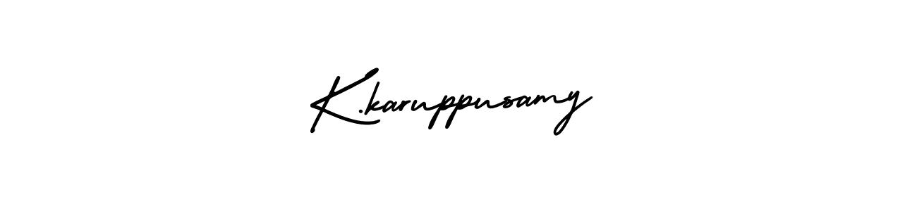 Design your own signature with our free online signature maker. With this signature software, you can create a handwritten (AmerikaSignatureDemo-Regular) signature for name K.karuppusamy. K.karuppusamy signature style 3 images and pictures png