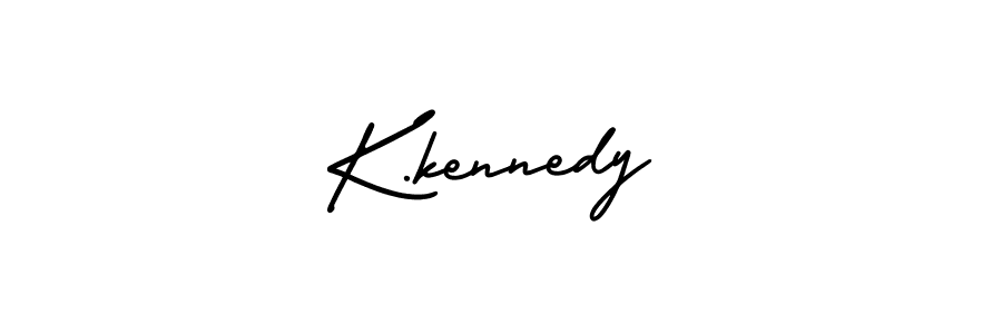 AmerikaSignatureDemo-Regular is a professional signature style that is perfect for those who want to add a touch of class to their signature. It is also a great choice for those who want to make their signature more unique. Get K.kennedy name to fancy signature for free. K.kennedy signature style 3 images and pictures png